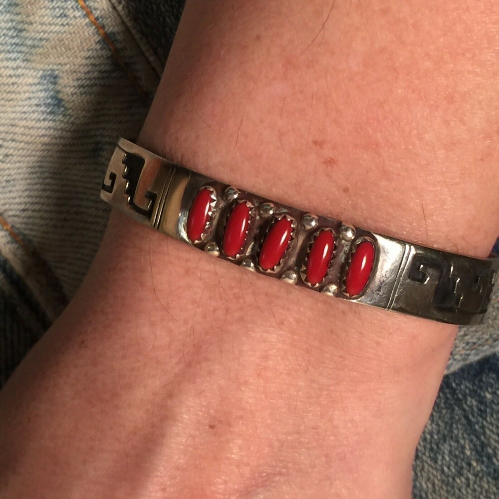 Vintage Navajo Sterling Silver Cuff Bracelet